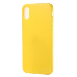 Huismerk Candy Color TPU Case voor iPhone XS Max (geel)