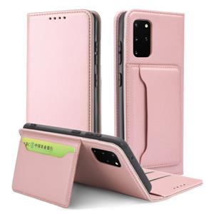 huismerk Voor Samsung Galaxy S20 Plus 5G Sterk magnetisme schokbestendig horizontaal flip vloeistofgevoel lederen kast met Holder & Card Slots & Wallet(Rose Go