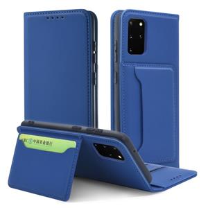 huismerk Voor Samsung Galaxy S20 Plus 5G Sterk magnetisme schokbestendig horizontaal flip vloeistofgevoel lederen hoes met Holder & Card Slots & Wallet(Blauw)