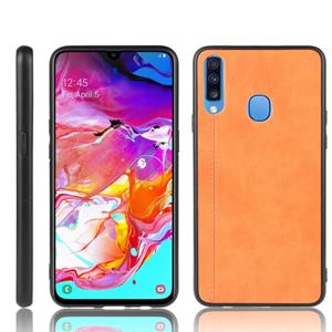 huismerk Voor Galaxy A20s Shockproof Naaikoe Patroon Skin PC + PU + TPU Case(Orang)