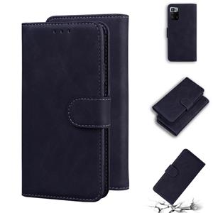 huismerk Voor Xiaomi Redmi Note 10 Pro China / Poco X3 GT Skin Feel Pure Color Flip Leather Telefoon Case (Black)