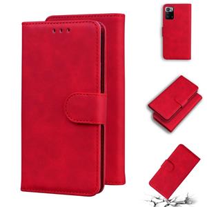 huismerk Voor Xiaomi Redmi Note 10 Pro China / Poco X3 GT Skin Feel Pure Color Flip Leather Telefoon Case