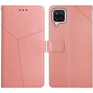 huismerk Voor Samsung Galaxy A42 Y Stitching Horizontale Flip Lederen Case met Houder & Card Slots & Portemonnee & Photo Frame (Rose Gold)