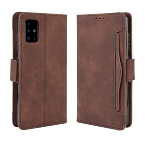 huismerk Voor Galaxy S20 + Wallet Style Skin Feel Kalf Patroon Lederen Case met aparte kaart sleuf (Bruin)