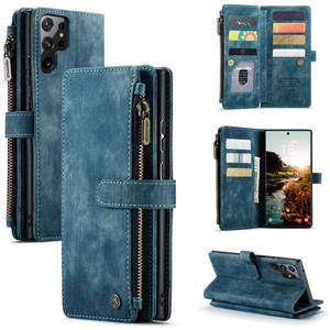 Voor Samsung Galaxy S22 Ultra 5G Caseme C30 Multifunctionele Telefoon Lederen Case met Houder & Card Slot & Portemonnee