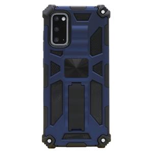 huismerk Voor Galaxy S20 Schokbestendige TPU + PC Magnetic Protective Case met houder(blauw)