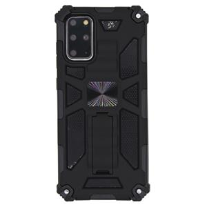 huismerk Voor Galaxy S20 Plus Schokbestendige TPU + pc magnetische beschermhoes met houder(zwart)