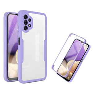 huismerk For Samsung Galaxy A32 5G Acrylic + TPU 360 Degrees Full Coverage Shockproof Phone Case(Purple)