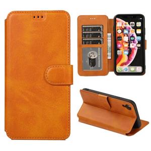 huismerk Shockproof PU + TPU Leather Phone Case For iPhone XR(Khaki)