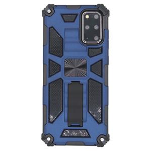 huismerk Voor Galaxy S20 Plus Schokbestendige TPU + pc magnetische beschermhoes met houder(blauw)