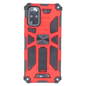 huismerk Voor Galaxy S20 Plus Schokbestendige TPU + pc magnetische beschermhoes met houder(rood)