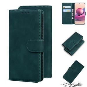 huismerk Voor Xiaomi Redmi Note 10 4G / OPMERKING 10S Skin Feel Pure Color Flip Leather Telefoon Case