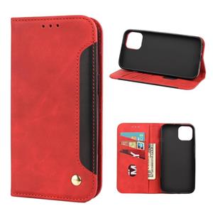 huismerk Huid Feel Splicing Leather Telefoon Case voor iPhone 13 Pro