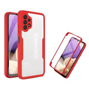 huismerk For Samsung Galaxy A32 5G Acrylic + TPU 360 Degrees Full Coverage Shockproof Phone Case(Red)