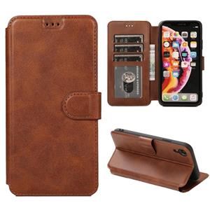 huismerk Shockproof PU + TPU Leather Phone Case For iPhone XR(Brown)