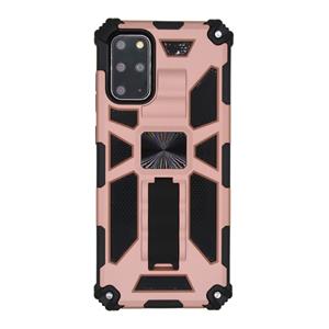 huismerk Voor Galaxy S20 Plus Shockproof TPU + PC Magnetische beschermhoes met houder (Rose Gold)