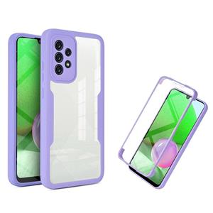 huismerk For Samsung Galaxy A52 5G / 4G Acrylic + TPU 360 Degrees Full Coverage Shockproof Phone Case(Purple)