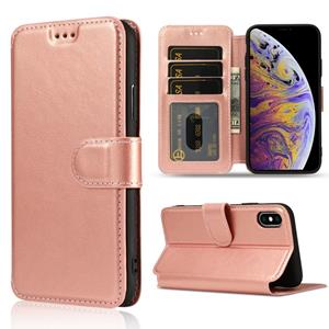 huismerk Shockproof PU + TPU Leather Phone Case For iPhone XS Max(Rose Gold)