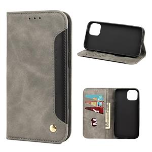 huismerk Huid Feel Splicing Leather Telefoon Case voor iPhone 13 Pro