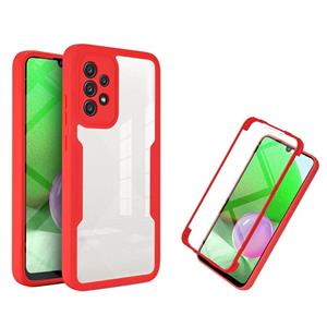 huismerk For Samsung Galaxy A52 5G / 4G Acrylic + TPU 360 Degrees Full Coverage Shockproof Phone Case(Red)