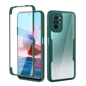 huismerk For Xiaomi Redmi Note 10 / Note 10s Acrylic + TPU 360 Degrees Full Coverage Shockproof Phone Case(Green)