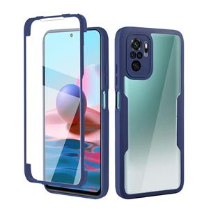 huismerk For Xiaomi Redmi Note 10 / Note 10s Acrylic + TPU 360 Degrees Full Coverage Shockproof Phone Case(Blue)