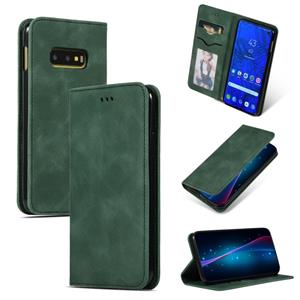 huismerk Retro huid voelen Business magnetische horizontale Flip lederen case voor Samsung Galaxy S10 E (Army Green)