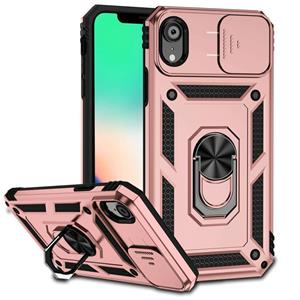 huismerk Glijdende Camshield Holder telefoonhoesje voor iPhone XR (ROSE GOUD)