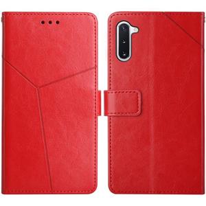 Voor Samsung Galaxy Note10 y Stiksels Horizontale Flip Lederen Case met Houder & Card Slots & Portemonnee & Fotolijst