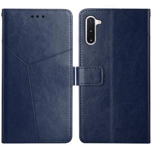 Voor Samsung Galaxy Note10 y Stiksels Horizontale Flip Leren Case met Houder & Card Slots & Portemonnee & Fotolijst