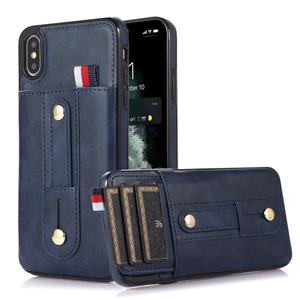 huismerk Polsband Standstand Wallet Lederen telefoonhoesje voor iPhone XR