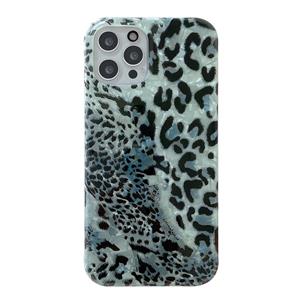 huismerk TPU-schokbestendige beschermhoes voor iPhone 12 Mini (groen Leopard Shell-patroon)