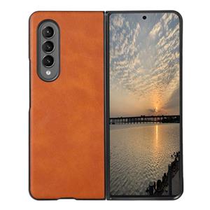 huismerk Voor Samsung Galaxy Z Fold3 5G Cowhide Texture PU-telefoonhoes