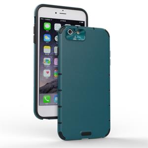 huismerk Voor iPhone 6 Plus & 6s Plus Shockproof Grain PC + TPU Case(Groen)