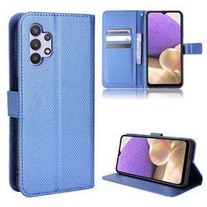 huismerk For Samsung Galaxy A32 5G Diamond Texture Leather Phone Case(Blue)