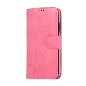 huismerk Voor iPhone XR KLT888-2 Retro 2 in 1 Afneembare Magnetische Horizontale Flip TPU + PU Lederen case met Holder & Card Slots & Photo Frame & Wallet(Rose