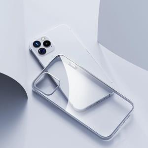 Voor iPhone 12 ROCK Schokbestendige Elektroplating TPU Beschermhoes (Zilver)