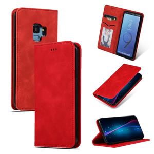 huismerk Retro huid voelen Business magnetische horizontale Flip lederen case voor Samsung Galaxy S9 (rood)