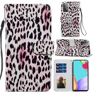 huismerk Voor Samsung Galaxy A52 5G / 4G Geschilderd Patroon Horizontale Flip Lederen Case met Houder & Card Slots & Fotolijst (Leopard)