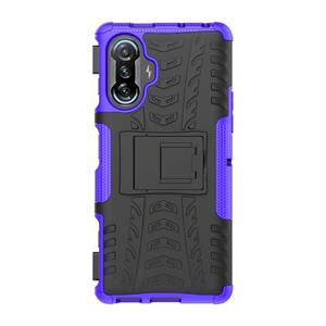 huismerk Voor Xiaomi Redmi K40 gaming band textuur schokbestendige TPU + pc beschermhoes met houder