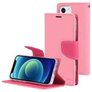 goospery Goosspery Fancy Diary Cross Pattern Horizontale Flip Lederen Case met Houder & Card Slots & Portemonnee voor iPhone 13 (Pink)