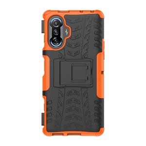 huismerk Voor Xiaomi Redmi K40 Gaming Text Texture Schokbestendige TPU + PC-beschermhoes met houder