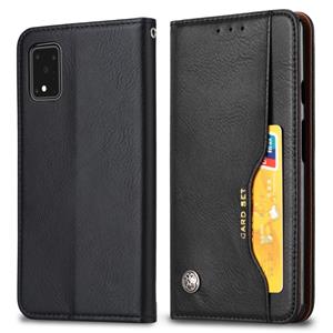 huismerk Voor Galaxy S20 Ultra Knead Skin Texture Horizontale Flip Leather Case met Photo Frame & Holder & Card Slots & Wallet(Black)