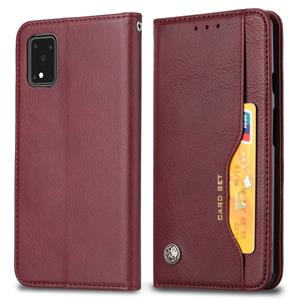 huismerk For Galaxy S20 Ultra Knead Skin Texture Horizontal Flip Leather Case with Photo Frame & Holder & Card Slots & Wallet(Wine Red)