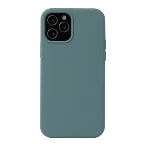 huismerk Voor iPhone 12 mini Solid Color Liquid Siliconen Schokbestendige beschermhoes (Pine Green)