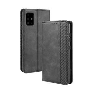 huismerk Voor Galaxy S20+ Magnetic Buckle Retro Crazy Horse Texture Horizontal Flip Leather Case met Holder & Card Slots & Photo Frame(Black)