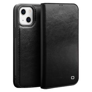 Qialino horizontale flip lederen tas met houder & kaart slots & portefeuille voor iPhone 13 mini