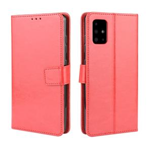 huismerk Voor Galaxy S20+ Retro Crazy Horse Texture Horizontal Flip Leather Case met Holder & Card Slots & Photo Frame(Red)