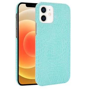 huismerk Voor iPhone 12 mini schokbestendige krokodil textuur PC + PU geval (lichtgroen)