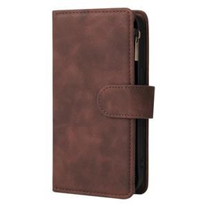 huismerk Multifunctional Phone Leather Case with Card Slot & Holder & Zipper Wallet & Photo Frame For iPhone 13 Pro Max(Coffee)